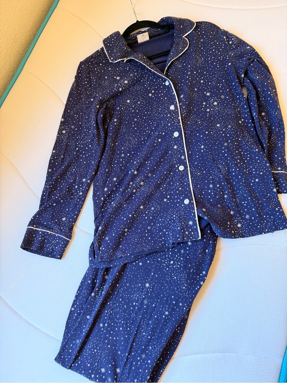 Soma Women’s Size Small S Celestial Moon Stars Cozy Comfortable Pajama Set Navy